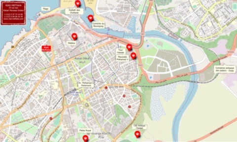 Map Riad Meftaha Rabat